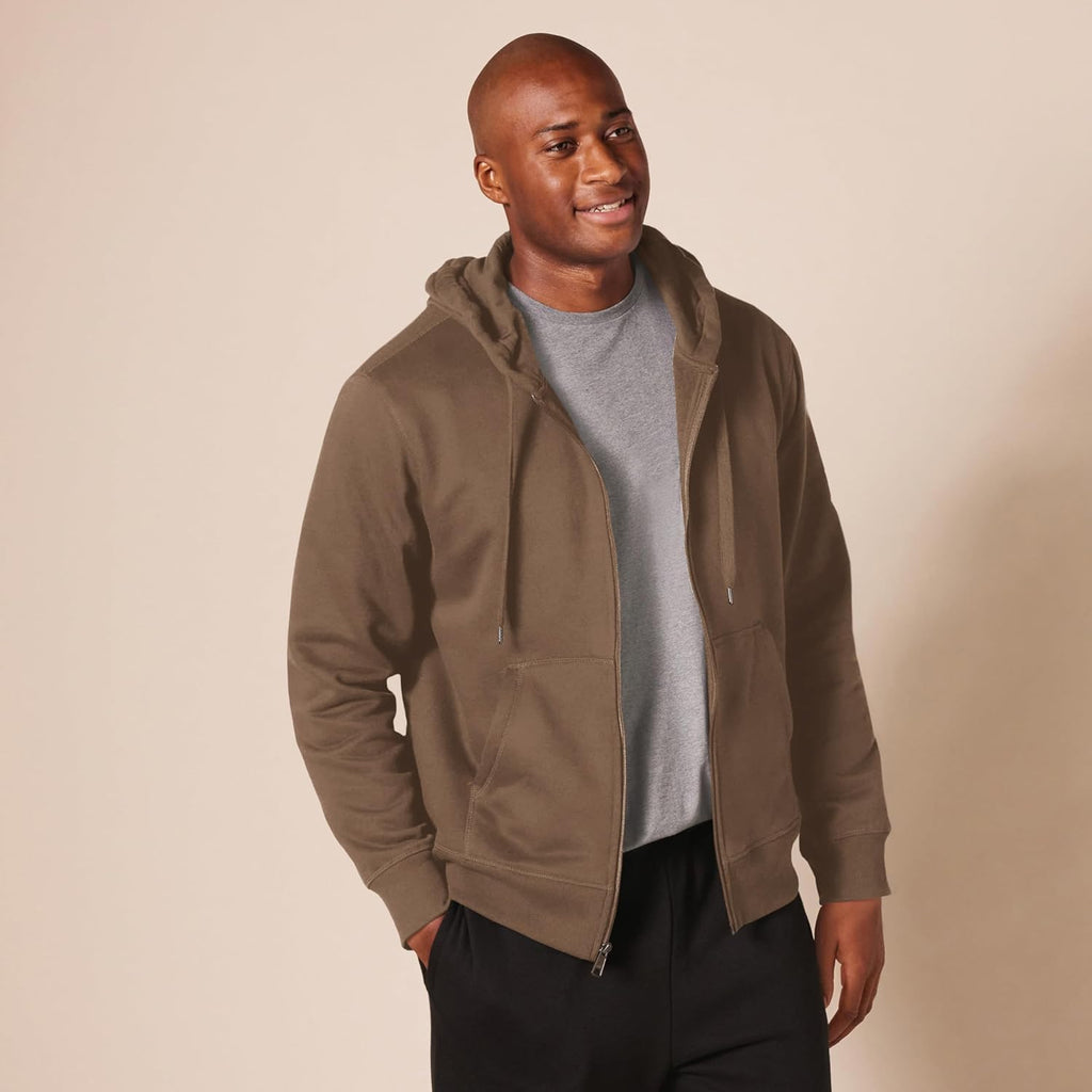 Essentials Men's Full-Zip Fleece Hoodie (Available in Big & Tall)