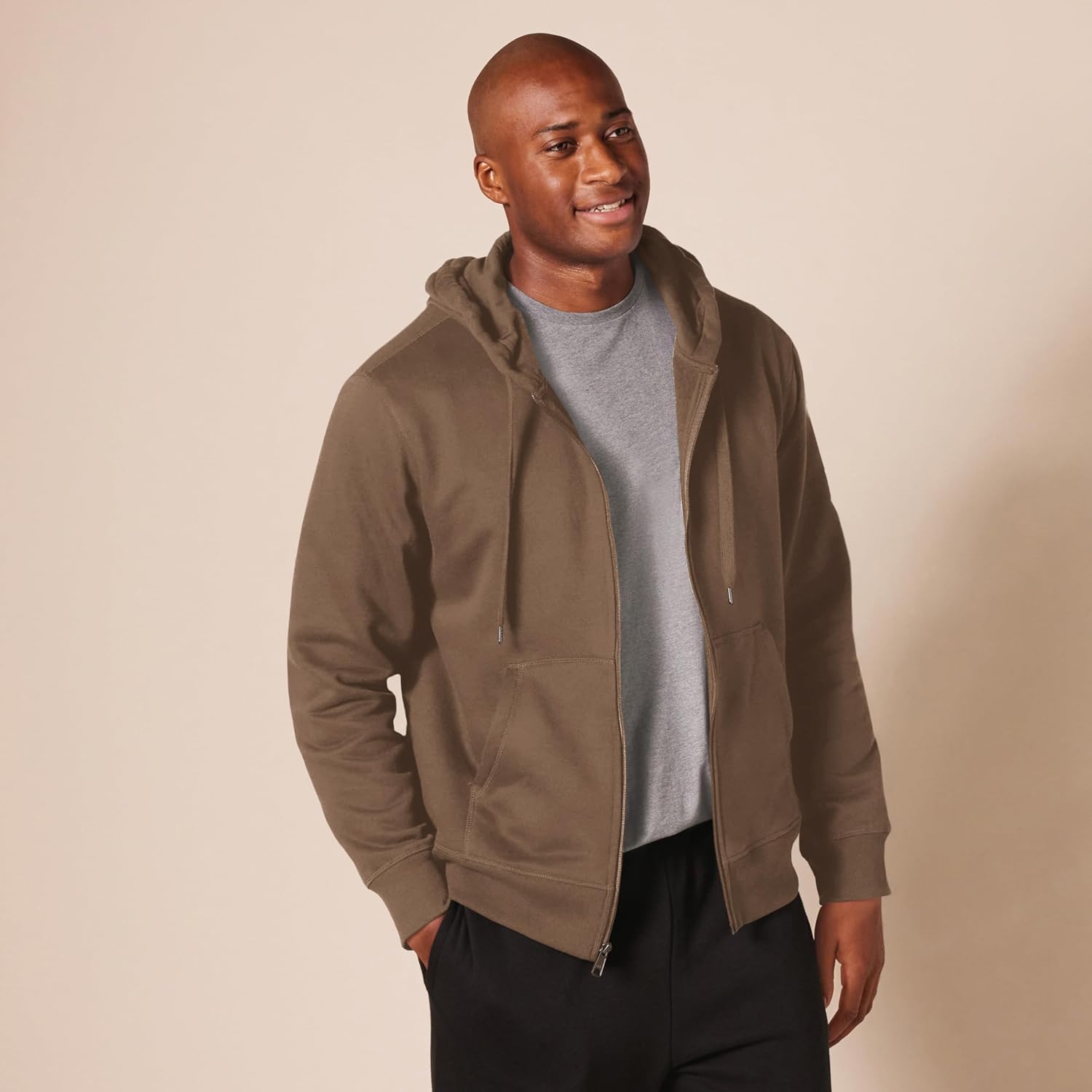 Essentials Men's Full-Zip Fleece Hoodie (Available in Big & Tall)