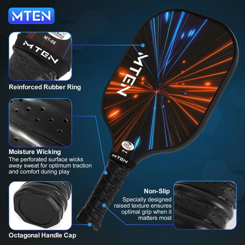 Pickleball Paddles, USAPA Approved Fiberglass Surface Pickleball Set with Pickleball Rackets, Pickleball Paddles Set for Men Women