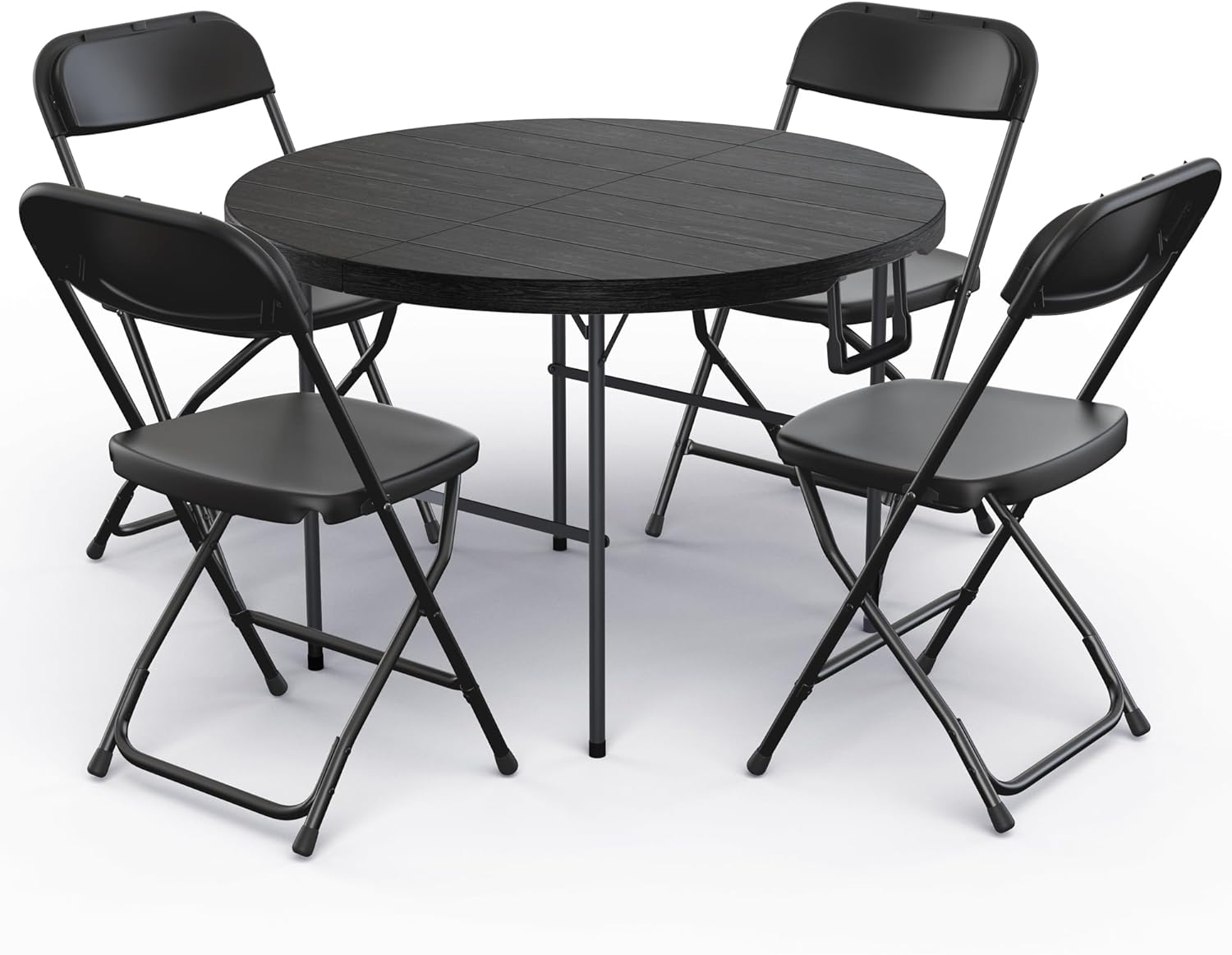 6 Feet Foldable Table with Built in Handle & Steel Legs | Heavy Duty Portable | Perfect for Party, Dining, Wedding, Events, Picnic Indoor, Outdoor, Camping, Utility, Folding