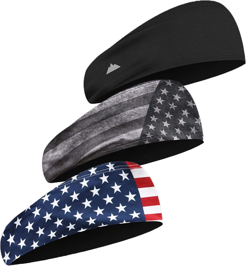 Tough Outfitters Headband for Men - Mens Headbands - Working Out Sports Performance Head Bands - Athletic Cycling Running Sweat Band, Football Headbands - Sweat Bands Men/Women