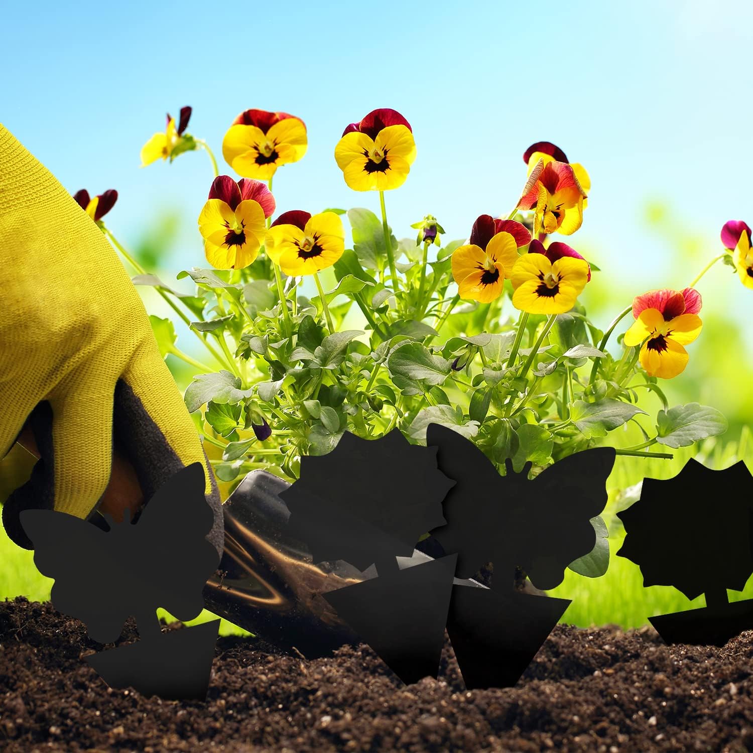 Landisun Fruit Fly Traps 48PCS Fungus Gnat-Traps for Indoor-Outdoor Yellow Fruit-Fly Sticky-Trap Plants Flying Bug Insects Traps