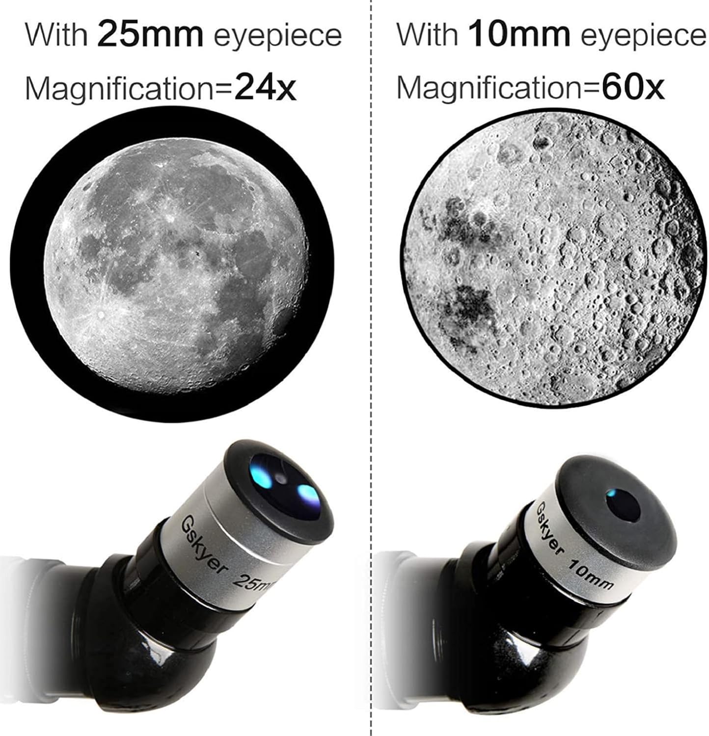 Gskyer Telescope, 70mm Aperture 400mm AZ Mount Astronomical Refracting Telescope for Kids Beginners - Travel Telescope with Carry Bag, Phone Adapter and Wireless Remote.