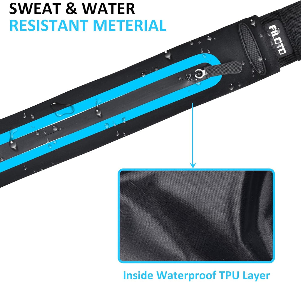 Running Belt Fanny Pack, Running Waist Pack for Women & Men USA Patented Hands-Free Reflective Runner Pouch Belt Fitness Workout Bag No-Bounce Adjustable Sport Travel Fanny Pack Cell