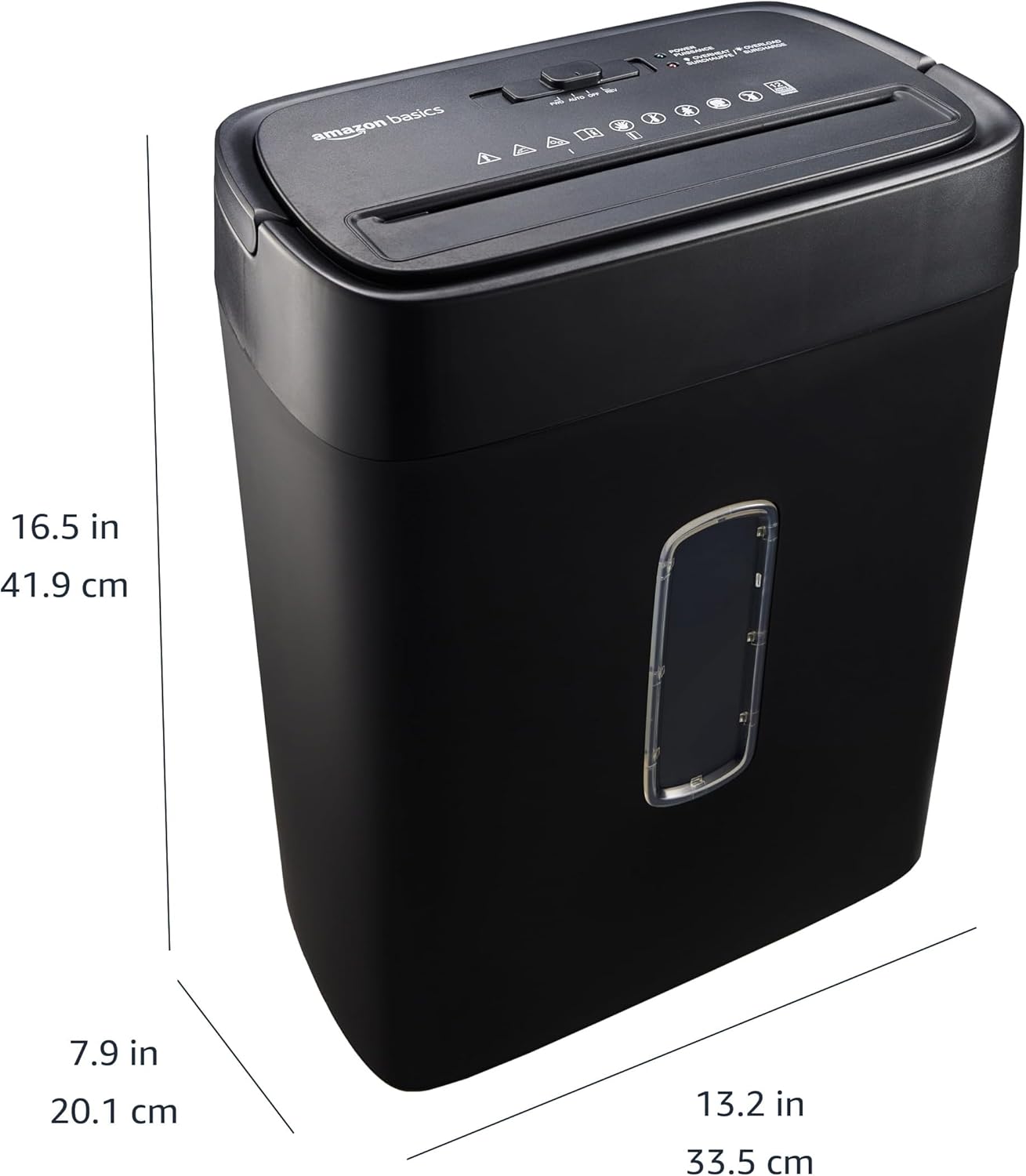 Basics 8-Sheet Cross Cut Paper Shredder and Credit Card Shredder - Black