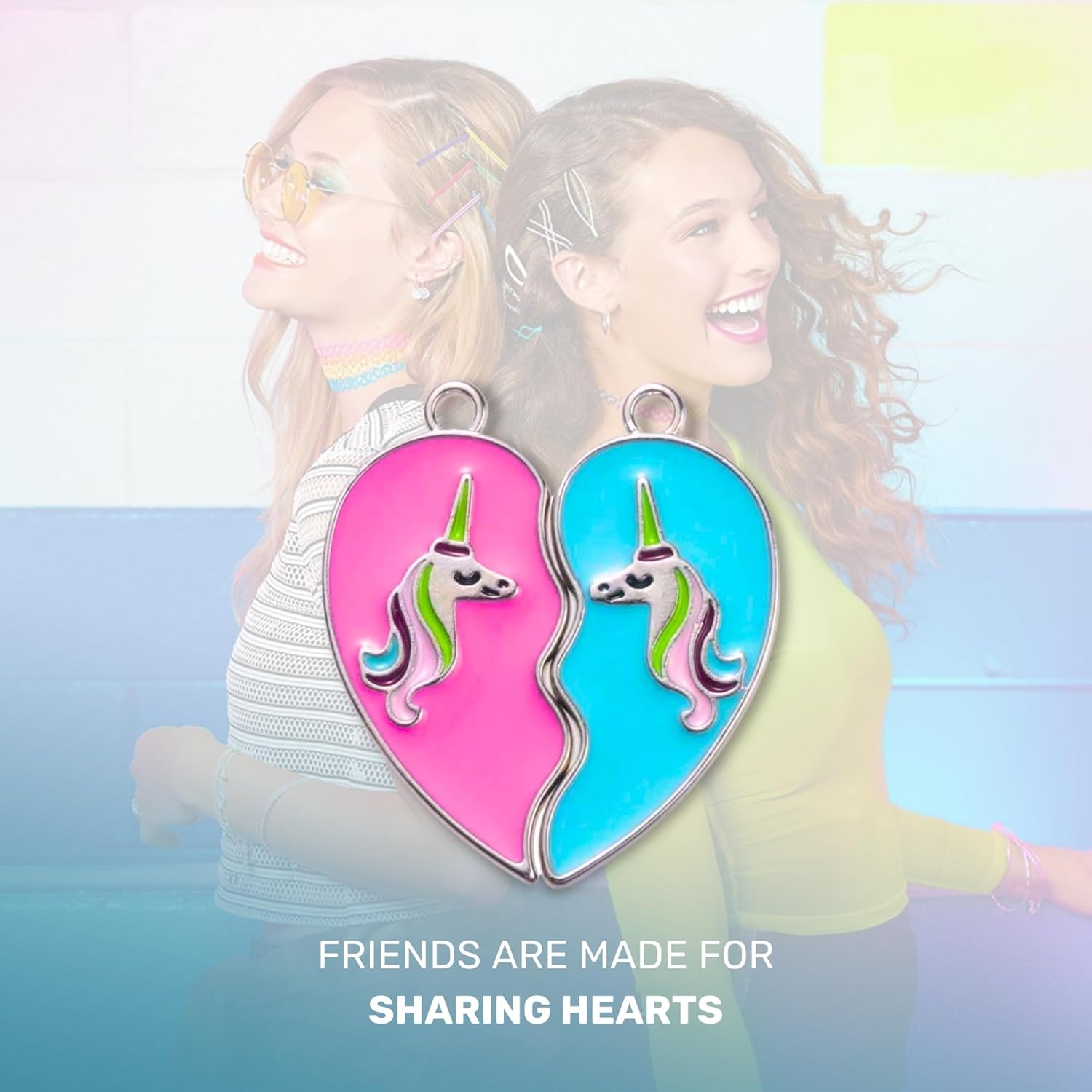 BodyJ4You 2PC Tattoo Choker Necklace - 90s Choker Necklace Women - 2000s Y2K Black Chokers Rainbow Choker - Butterfly Ying Yang Unicorn Rainbow Charms - Stretchy Elastic Necklace