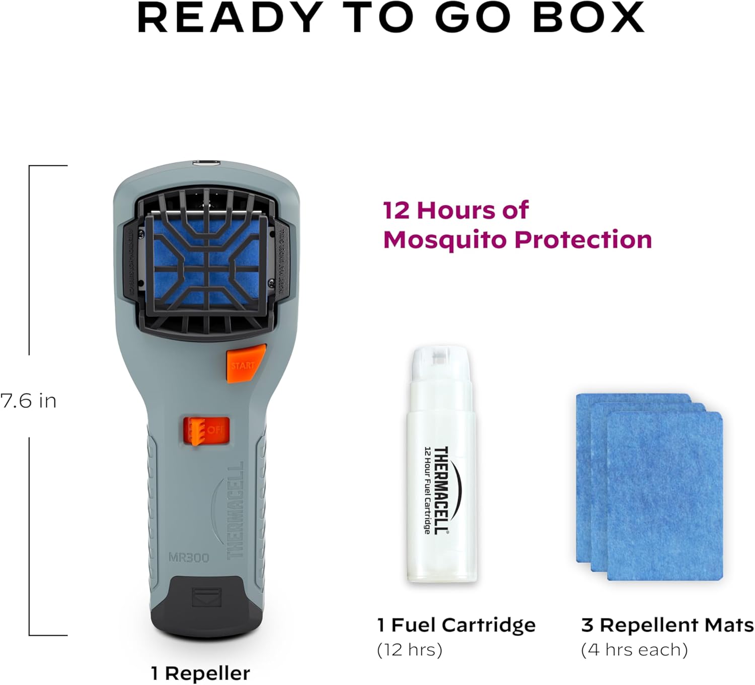 Thermacell Mosquito Portable Repeller; Includes 12-Hour Refill; 15 Foot Zone of Protection; Highly Effective Mosquito Repellent; Deet Free Bug Spray Alternative; Scent Free
