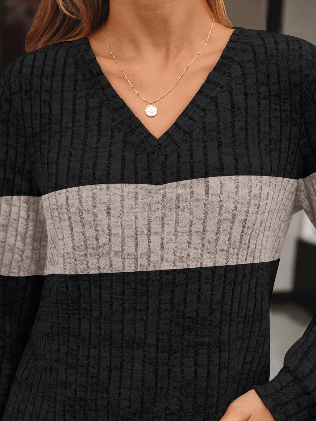 AUTOMET Womens V Neck Long Sleeve Shirt Fall Fashion Tops Tunic Dressy Casual Sweater Clothes Cute Trendy Work Outfits 2025