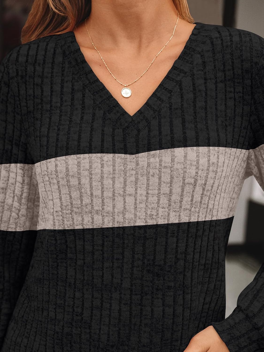 AUTOMET Womens V Neck Long Sleeve Shirt Fall Fashion Tops Tunic Dressy Casual Sweater Clothes Cute Trendy Work Outfits 2025