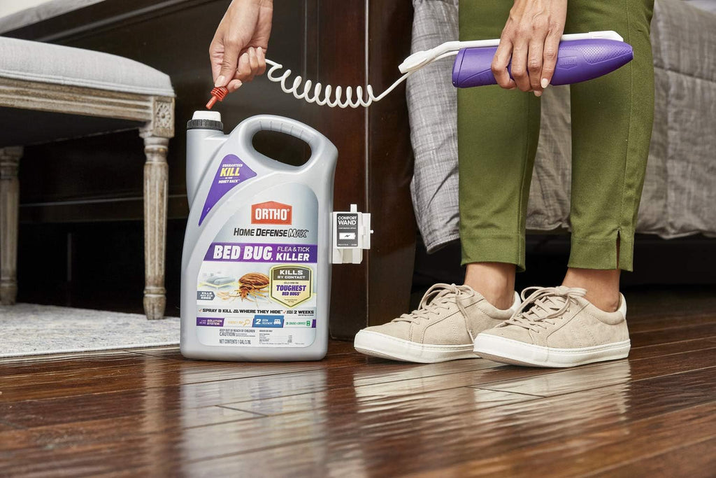 Ortho Home Defense Max Bed Bug, Flea and Tick Killer with Comfort Wand, Bed Bug Spray, Kills Bed Bug Eggs, Fleas and Ticks, 1 gal.