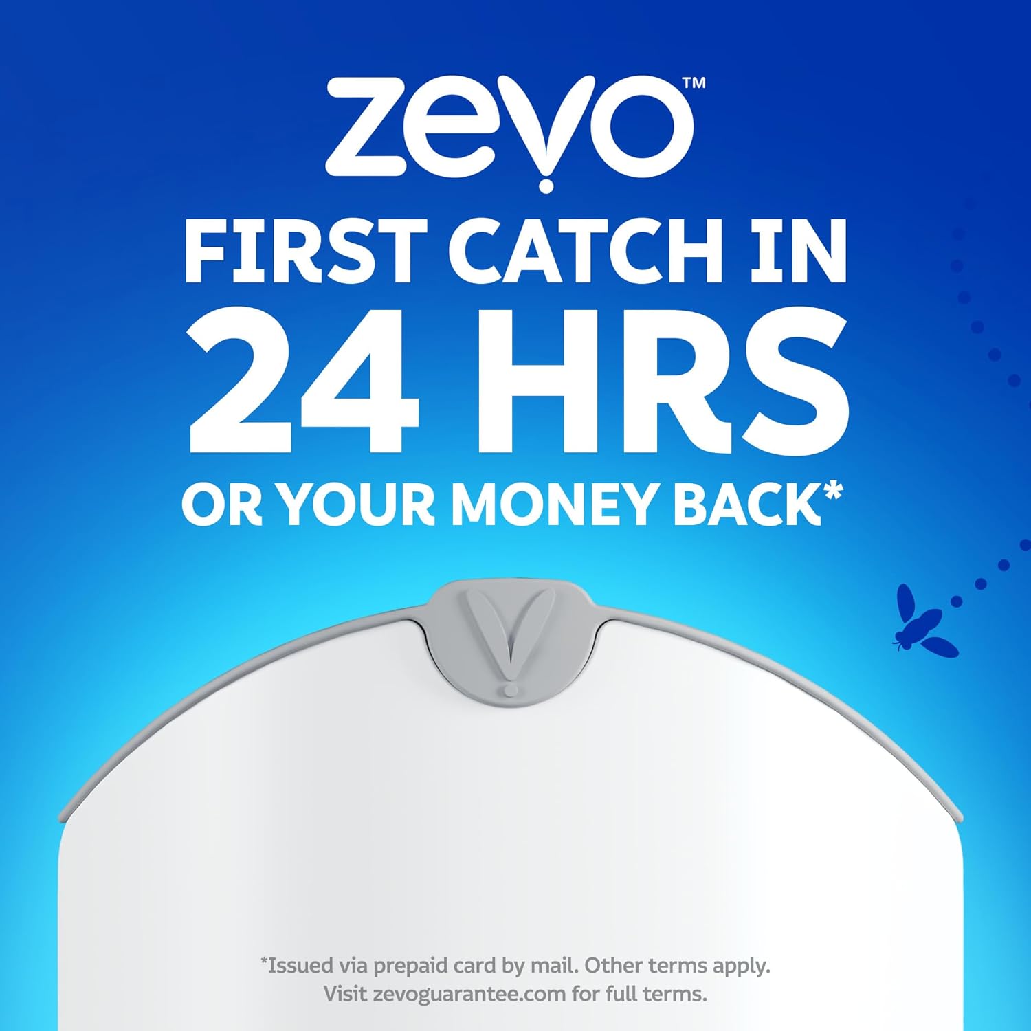 Zevo MAX Bug Catcher & Fly Trap for Indoors - Flying Insect Trap for Gnats, House & Fruit Flies - Use in Any Room - No-Mess Disposal (1 Plug in Base & 2 Cartridges)