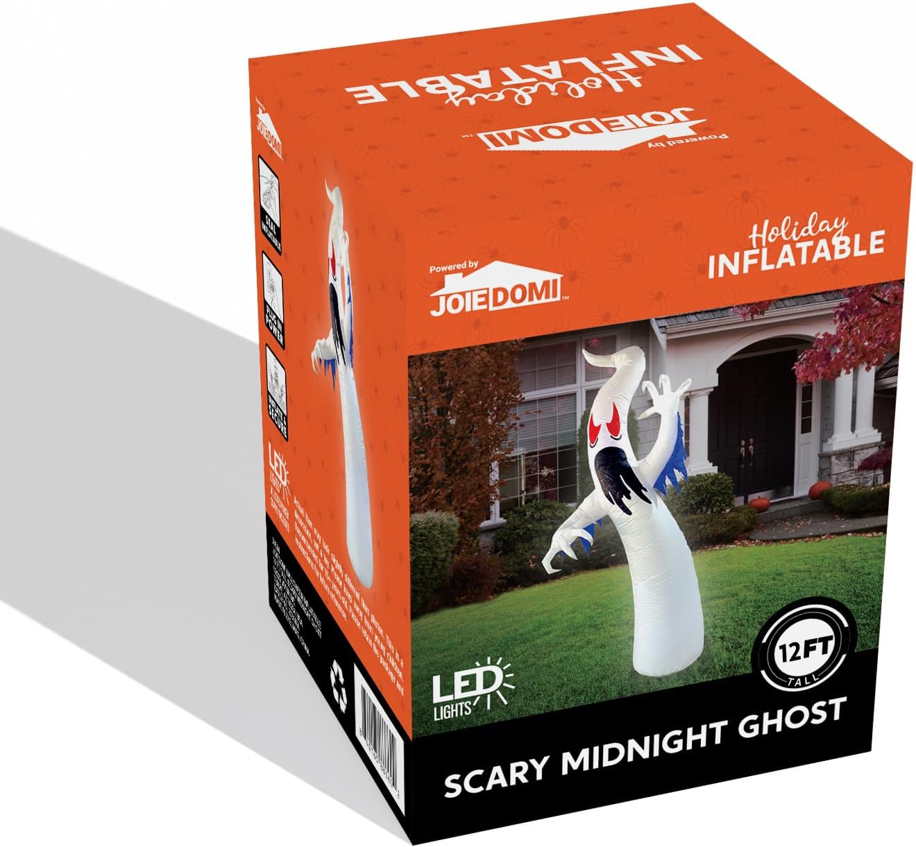 Joiedomi 12 FT Halloween Inflatables Outdoor Decorations, Scary Ghost Halloween Decor, Inflatable Ghost Blow Ups for Yard with LEDs for Outside Yard Decorations