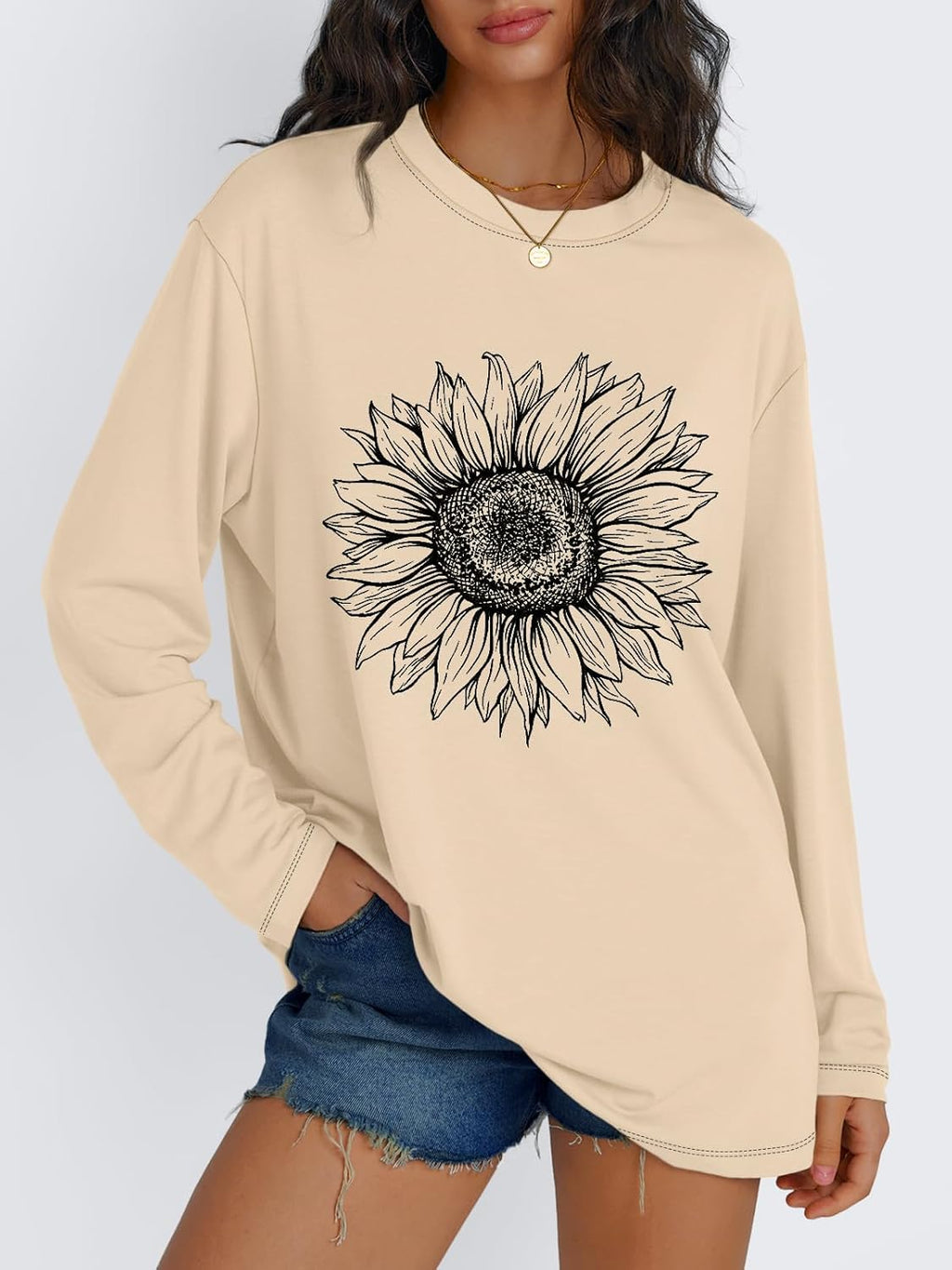 Trendy Queen Womens Oversized Long Sleeve T Shirts 2025 Basic Crewneck Tee Fall Tops Casual Workout Y2K Clothes