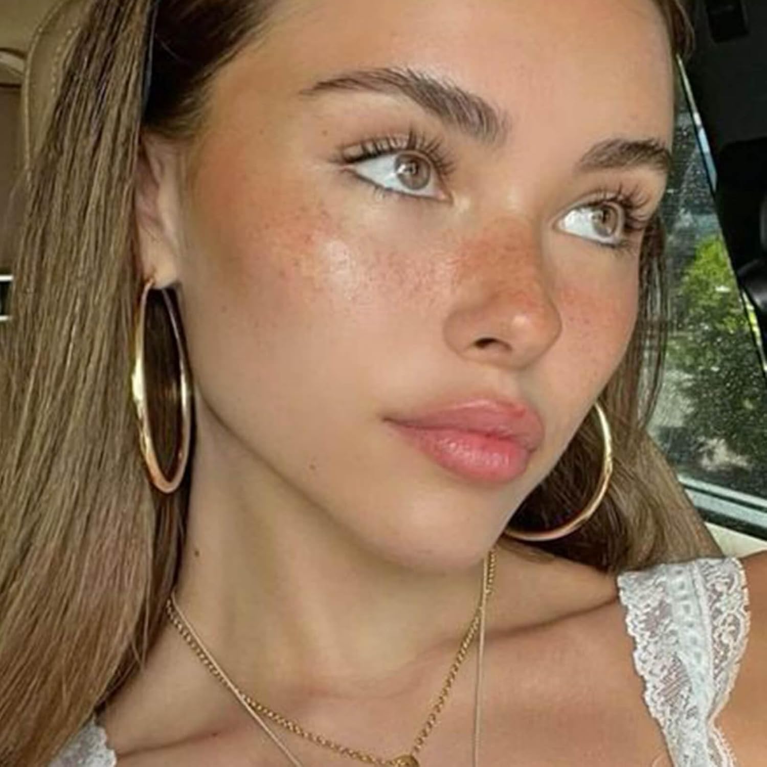 Gold Hoop Earrings Set for Women, 12 Pairs Hypoallergenic Large/Big Thin Thick Gold Hoops Earrings Loop Pack for Jewelry Gift 40mm/50mm