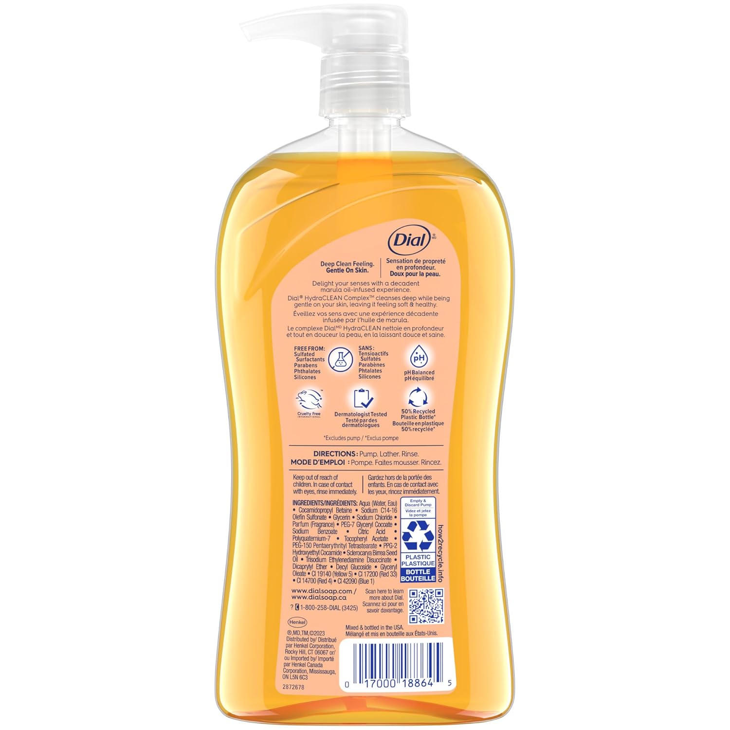 Dial Body Wash, Refresh & Renew Spring Water, 32 fl oz