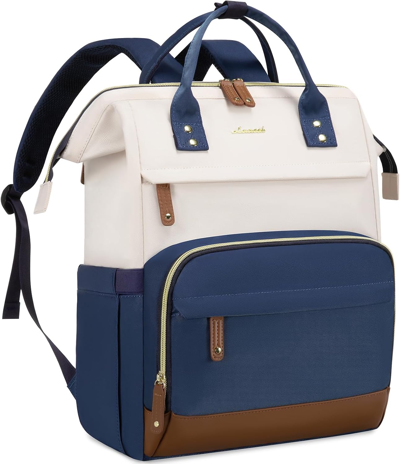 LOVEVOOK Laptop Backpack for Women, 15.6 Inch Work Business Backpacks Purse With Large Capacity, Waterproof Nurse Bag College Bookbag for School, Waterproof Casual Daypack for Travel