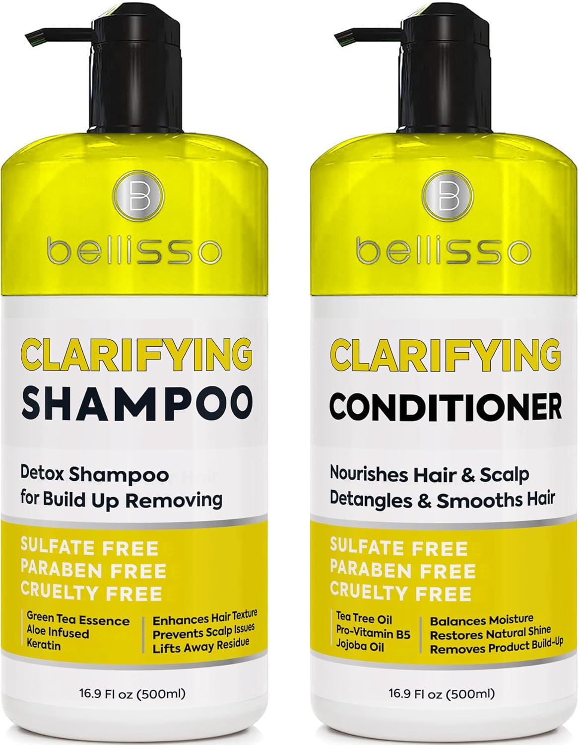 Biotin Shampoo and Conditioner Set - Sulfate and Paraben Free Treatment for Men and Women - Hair Thickening Volumizing Products to Help Boost Thinning Hair with Added Keratin