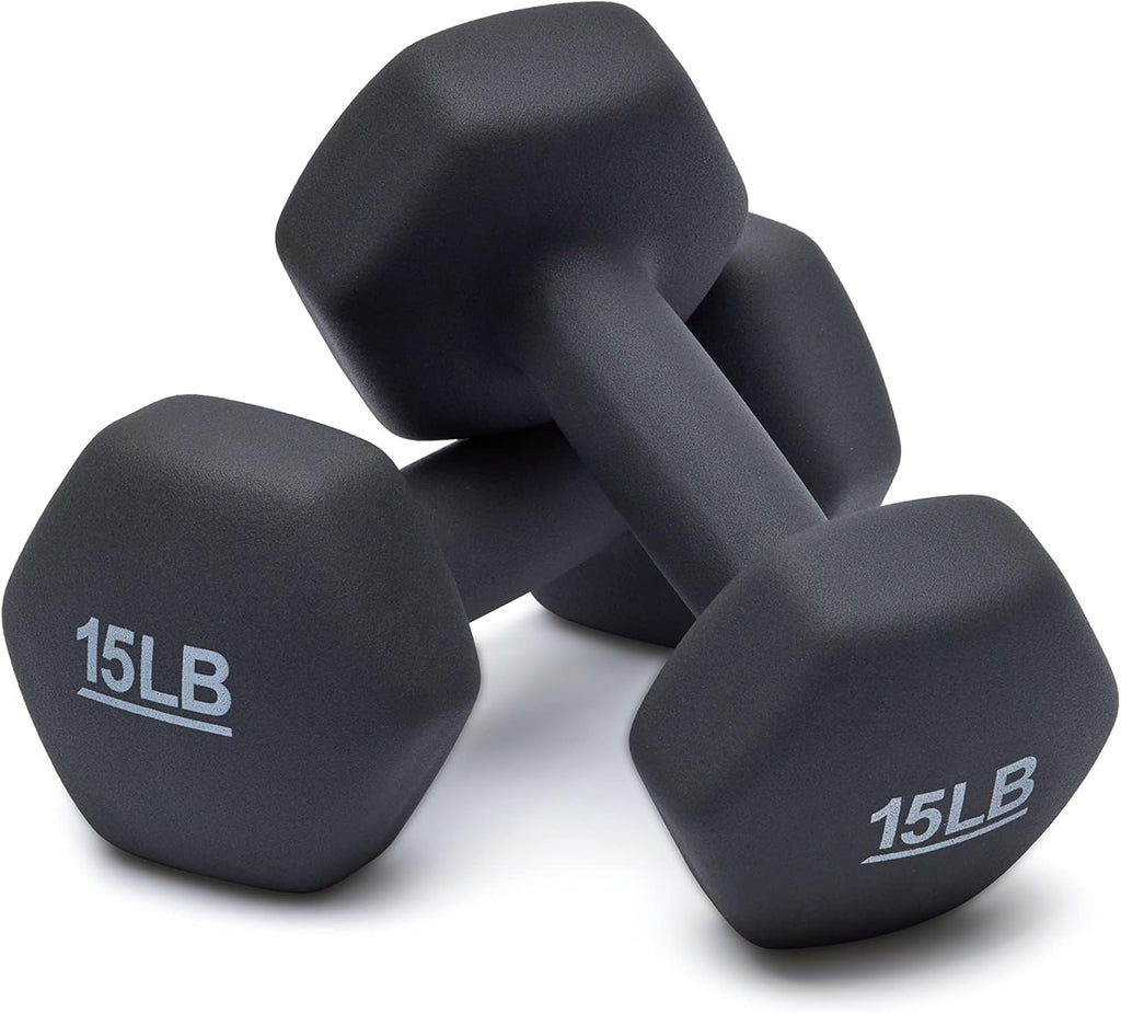 Basics Neoprene Dumbbell Hand Weights for Exercise and Muscle Toning