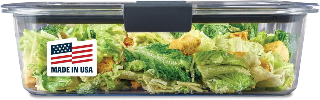 Rubbermaid Brilliance Food Storage Containers BPA Free Airtight Lids Ideal for Lunch Meal Prep & Leftovers Set of 5 (3.2 Cup)