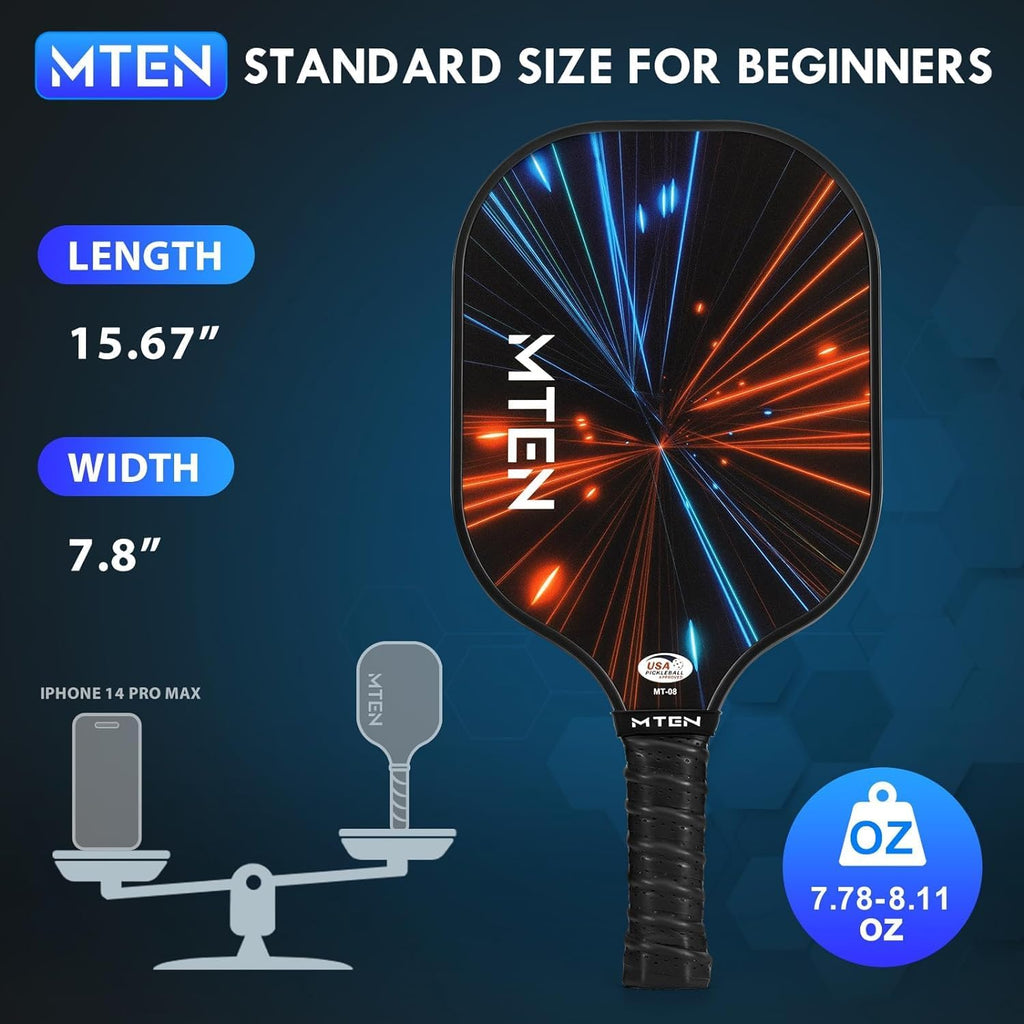 Pickleball Paddles, USAPA Approved Fiberglass Surface Pickleball Set with Pickleball Rackets, Pickleball Paddles Set for Men Women