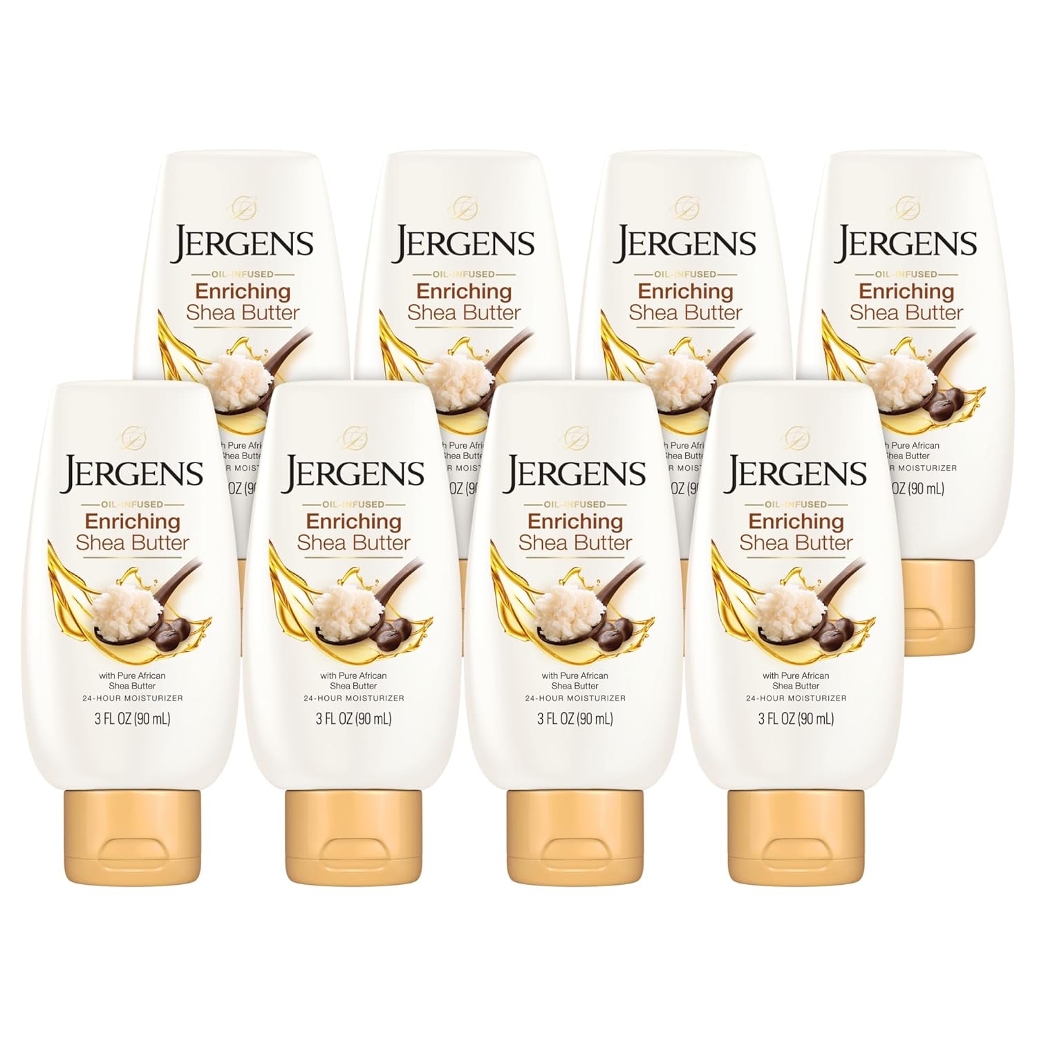 Jergens Shea Butter Hand and Body Lotion, Deep Conditioning Moisturizer, 3X More Radiant Skin, with Pure Shea Butter, Dermatologist Tested, 26.5 Oz