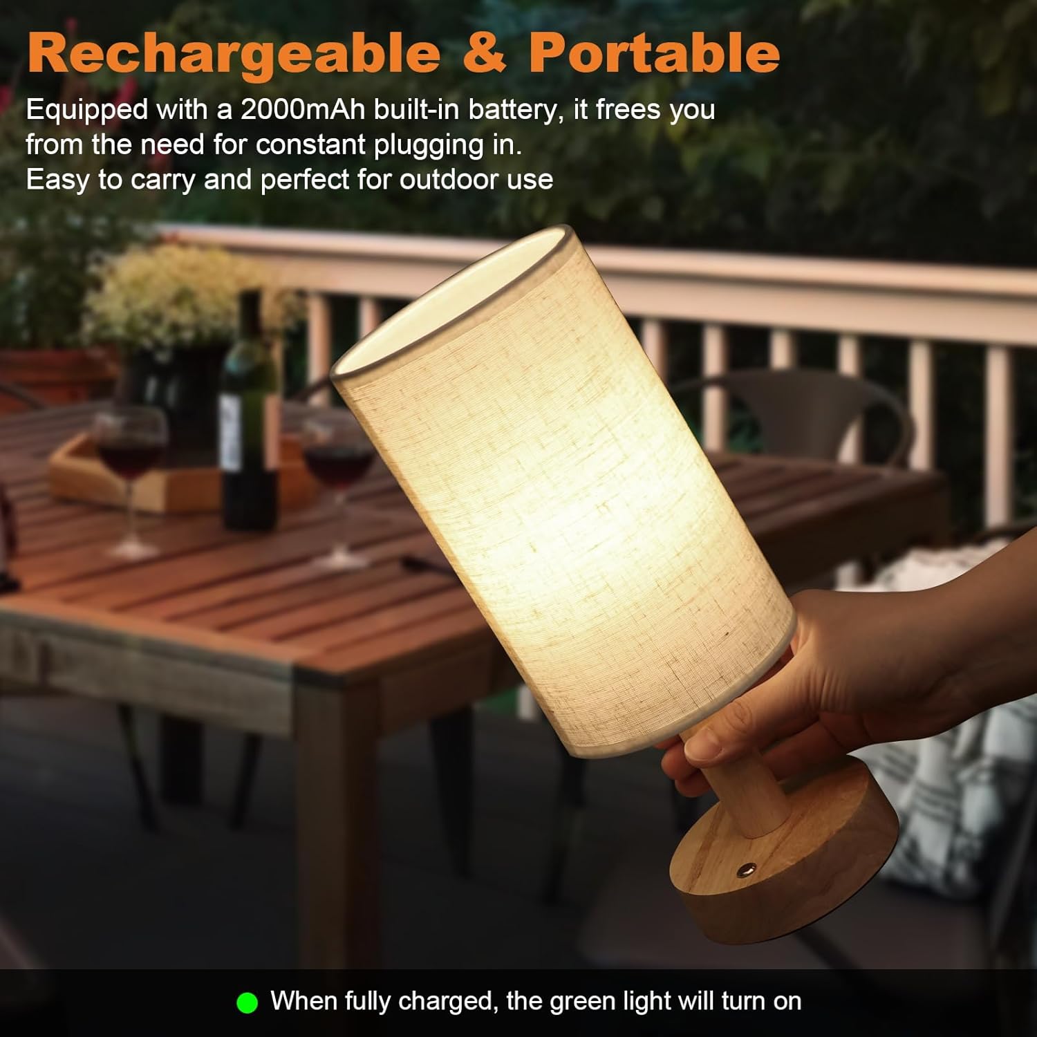 Small Bedside Table Lamp for Bedroom, Minimalist Wood Base & Round Fabric Shade, Mini Cute Cozy Warm White Nightstand Boho Lamp, Study Desk Night Stand Light for Room, Dorm, Nursery, Living Room