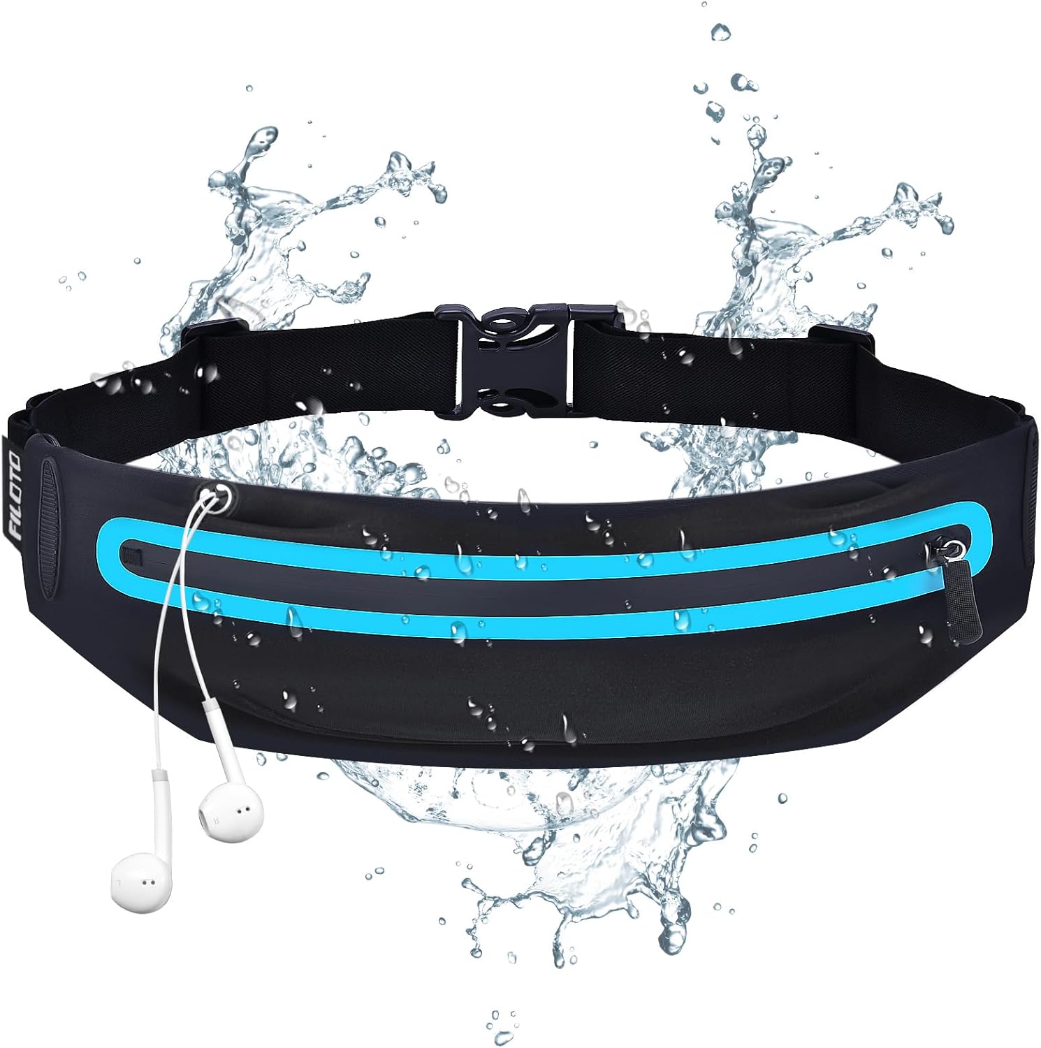 Running Belt Fanny Pack, Running Waist Pack for Women & Men USA Patented Hands-Free Reflective Runner Pouch Belt Fitness Workout Bag No-Bounce Adjustable Sport Travel Fanny Pack Cell