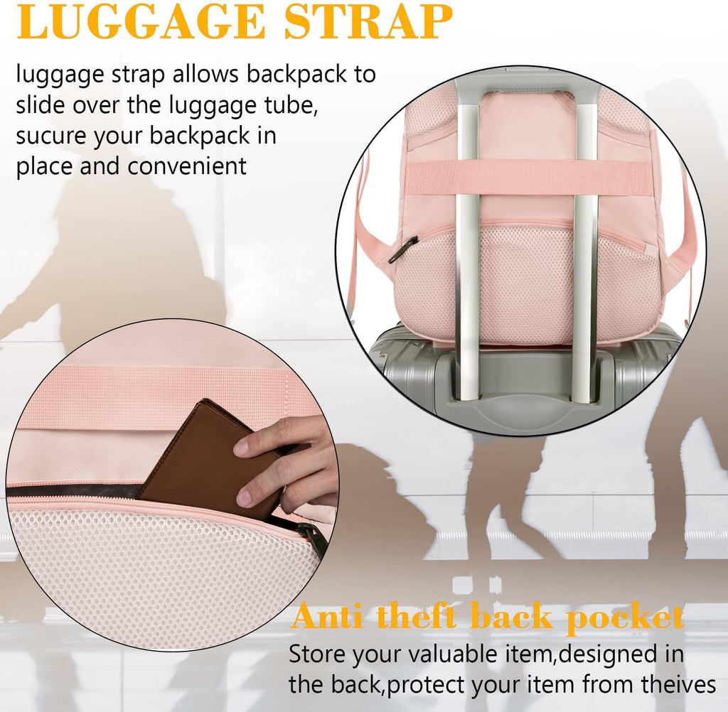 MATEIN Travel Laptop Backpack, Business Anti Theft Slim Sturdy Laptops Backpack with USB Charging Port, Water Resistant College School Computer Bag Gift for Men & Women Fits 15.6 Inch Notebook, Grey