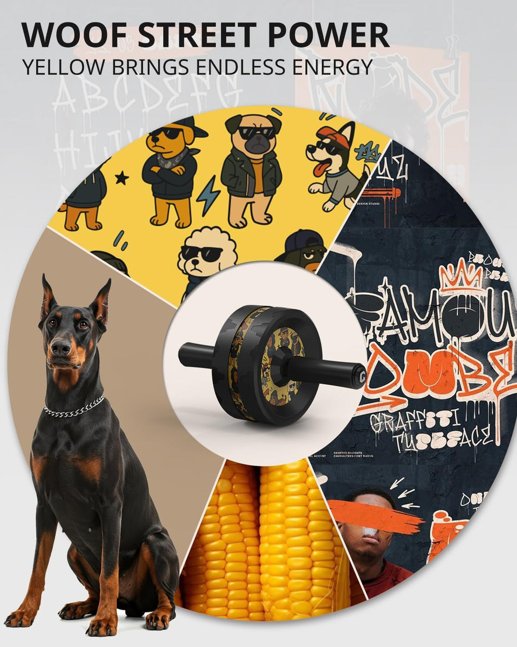 VINSGUIR Ab Roller Wheel, Abs & Core Workout Equipment for Home Gym with Knee Pad Accessories, Abdominal Wheel for Full-body Strength Training