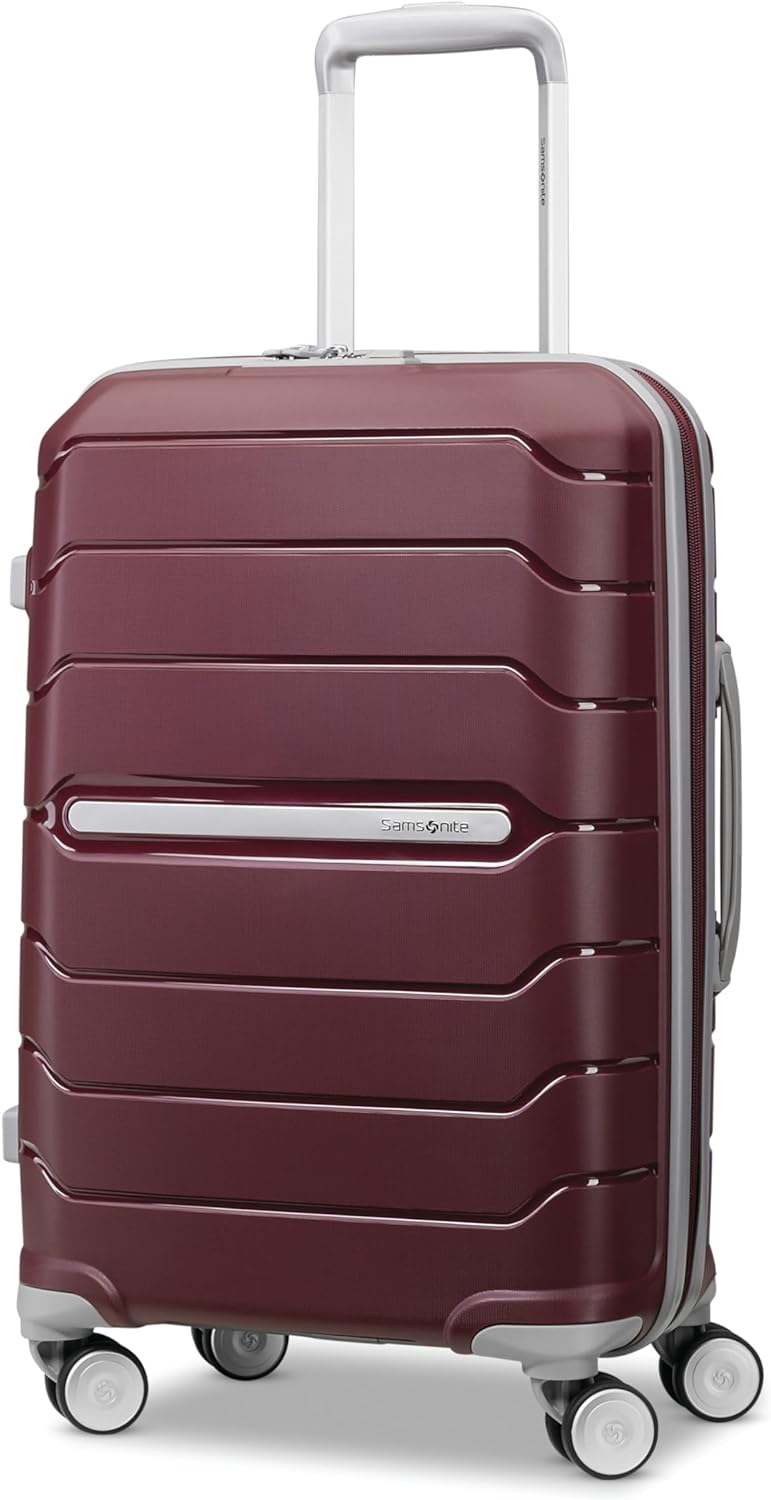 Samsonite Freeform Hardside Carry-On Luggage with Spinner Wheels - Hardshell Suitcase - TSA, Airline-Approved - Expandable Hard Shell, Smooth Rolling Wheels for Lightweight Travel - Navy