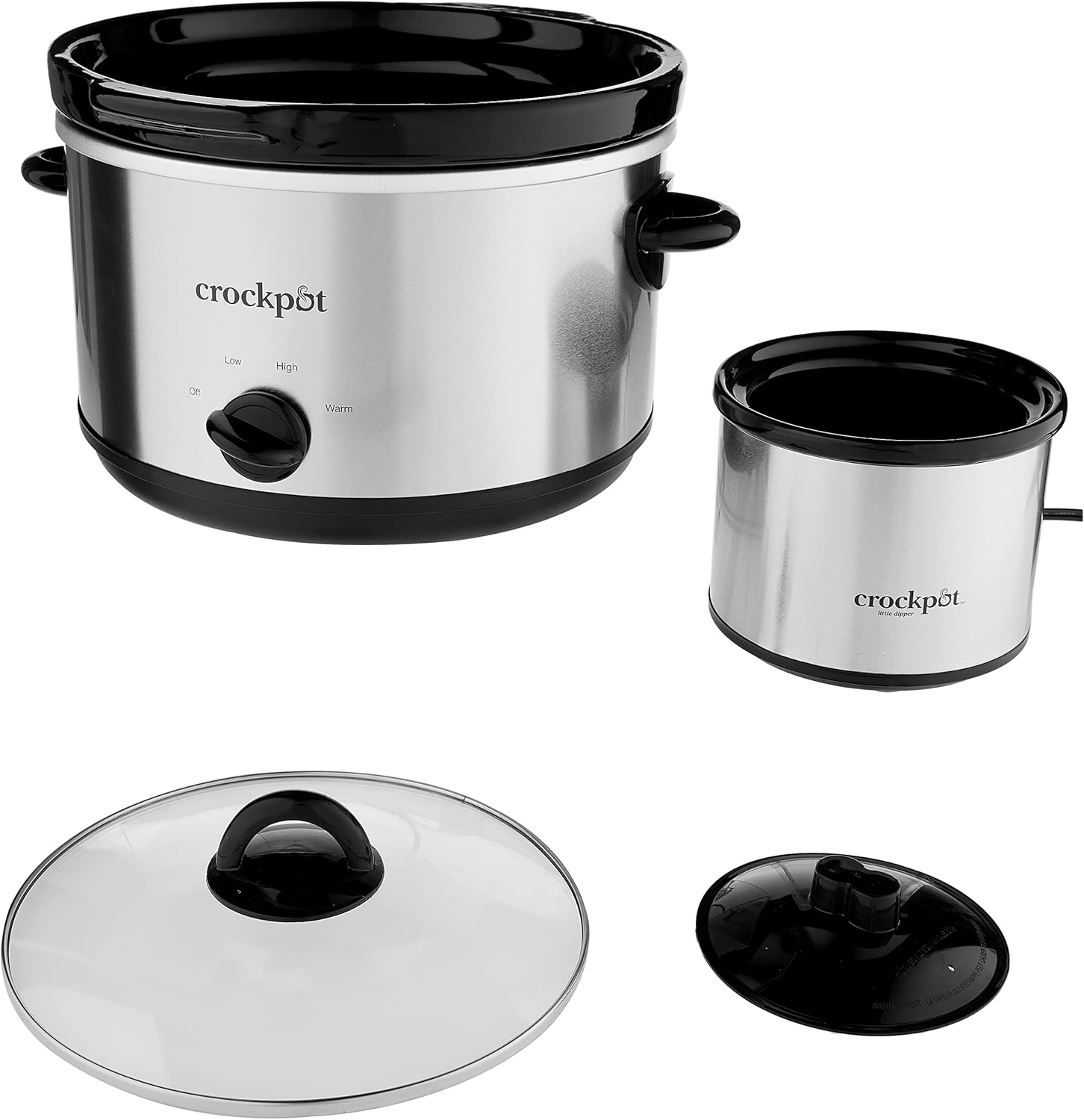 Crock-Pot 7 Quart Oval Manual Slow Cooker, Stainless Steel (SCV700-S-BR), Versatile Cookware for Large Families or Entertaining