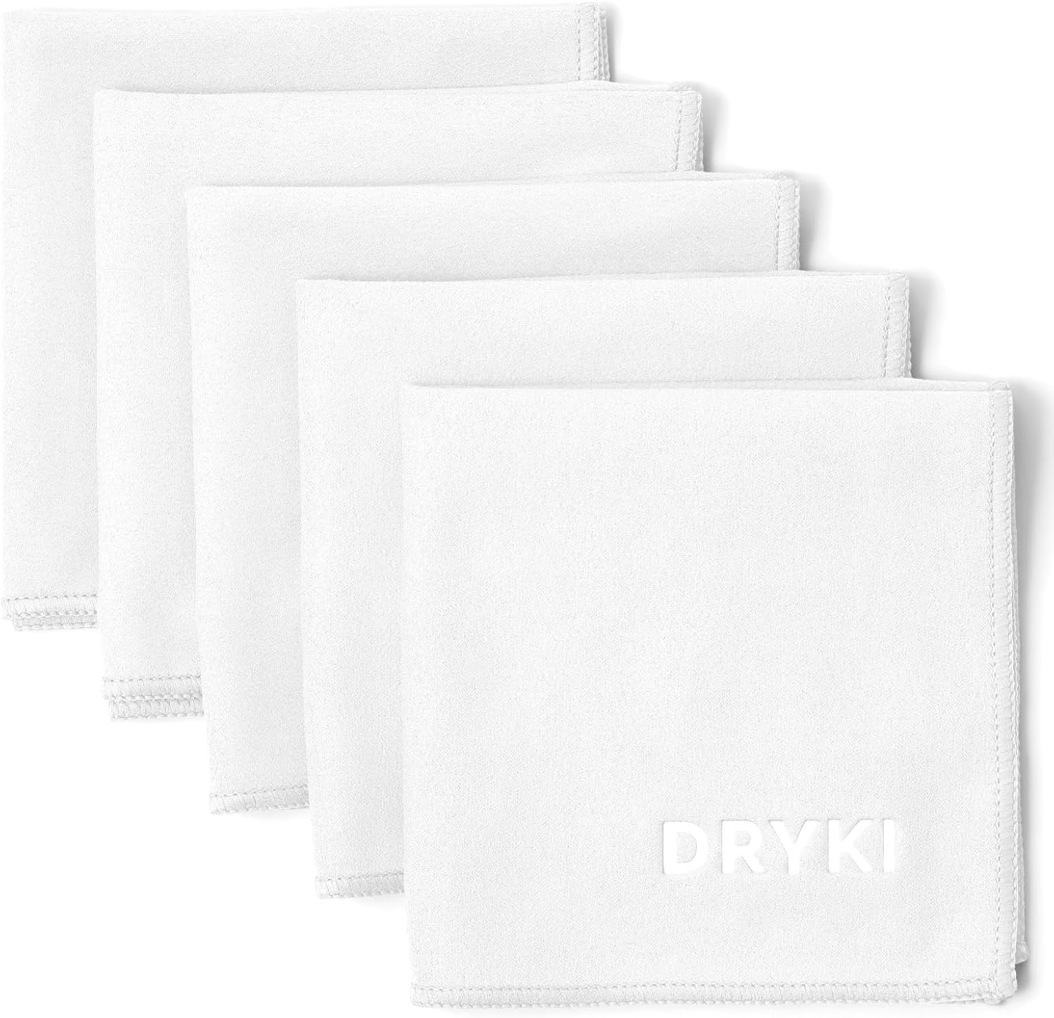Sweat Absorbing Handkerchiefs - The Original Pocket-Sized Sweat Towels - Quick-Dry Microfiber Sweat Rags for Face, Hands, & Body - Men & Women - Gym, Sports, and Work (Black: 5 Pack)
