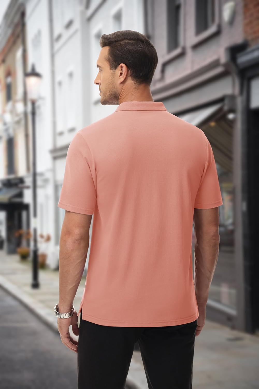 MAGCOMSEN Men's Polo Shirt Quick Dry Performance Short Sleeve Tactical Shirts Pique Jersey Golf Shirt