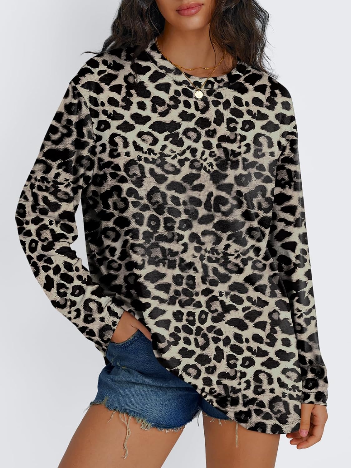 Trendy Queen Womens Oversized Long Sleeve T Shirts 2025 Basic Crewneck Tee Fall Tops Casual Workout Y2K Clothes