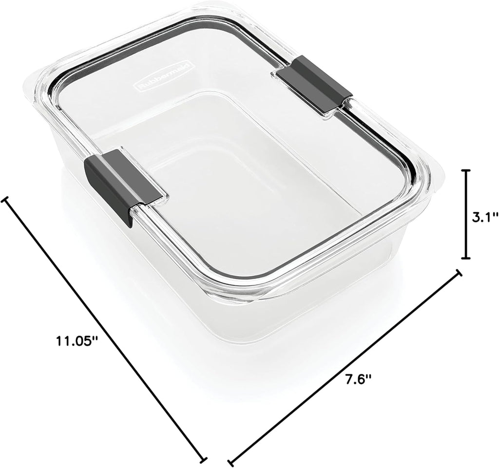 Rubbermaid Brilliance Food Storage Containers BPA Free Airtight Lids Ideal for Lunch Meal Prep & Leftovers Set of 5 (3.2 Cup)