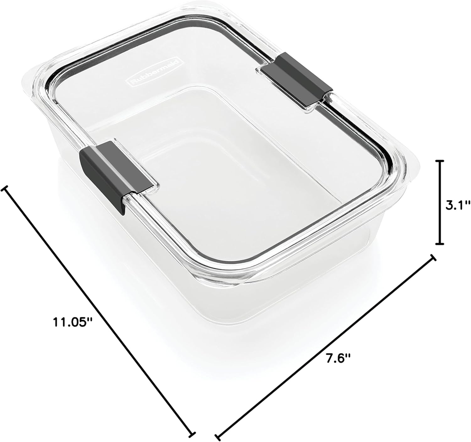 Rubbermaid Brilliance Food Storage Containers BPA Free Airtight Lids Ideal for Lunch Meal Prep & Leftovers Set of 5 (3.2 Cup)