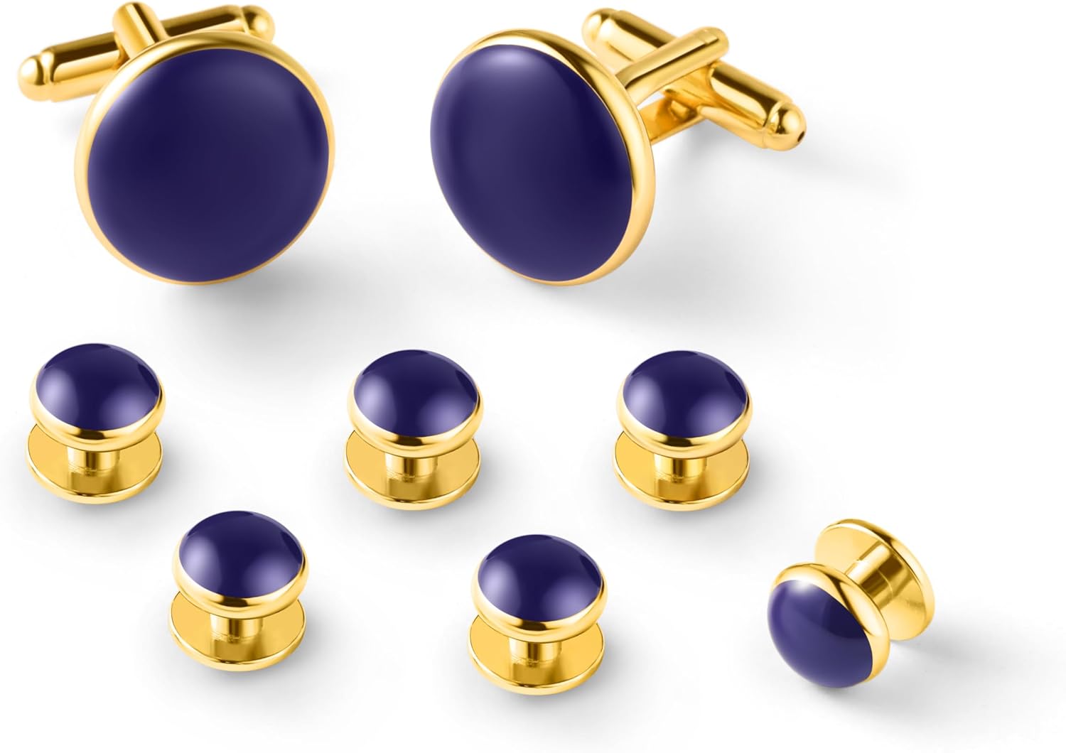 Zealmer 316L Stainless Steel Cufflinks Shirt Studs Business Wedding Gifts for Men