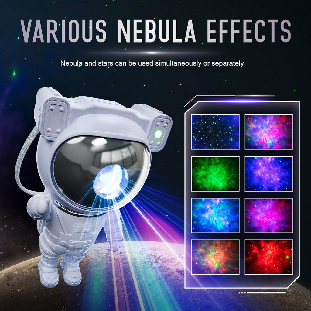 Star Projector Galaxy Night Light - Astronaut Space Projector, Starry Nebula Ceiling LED Lamp with Timer and Remote, Kids Room Decor Aesthetic, for Christmas & Birthdays