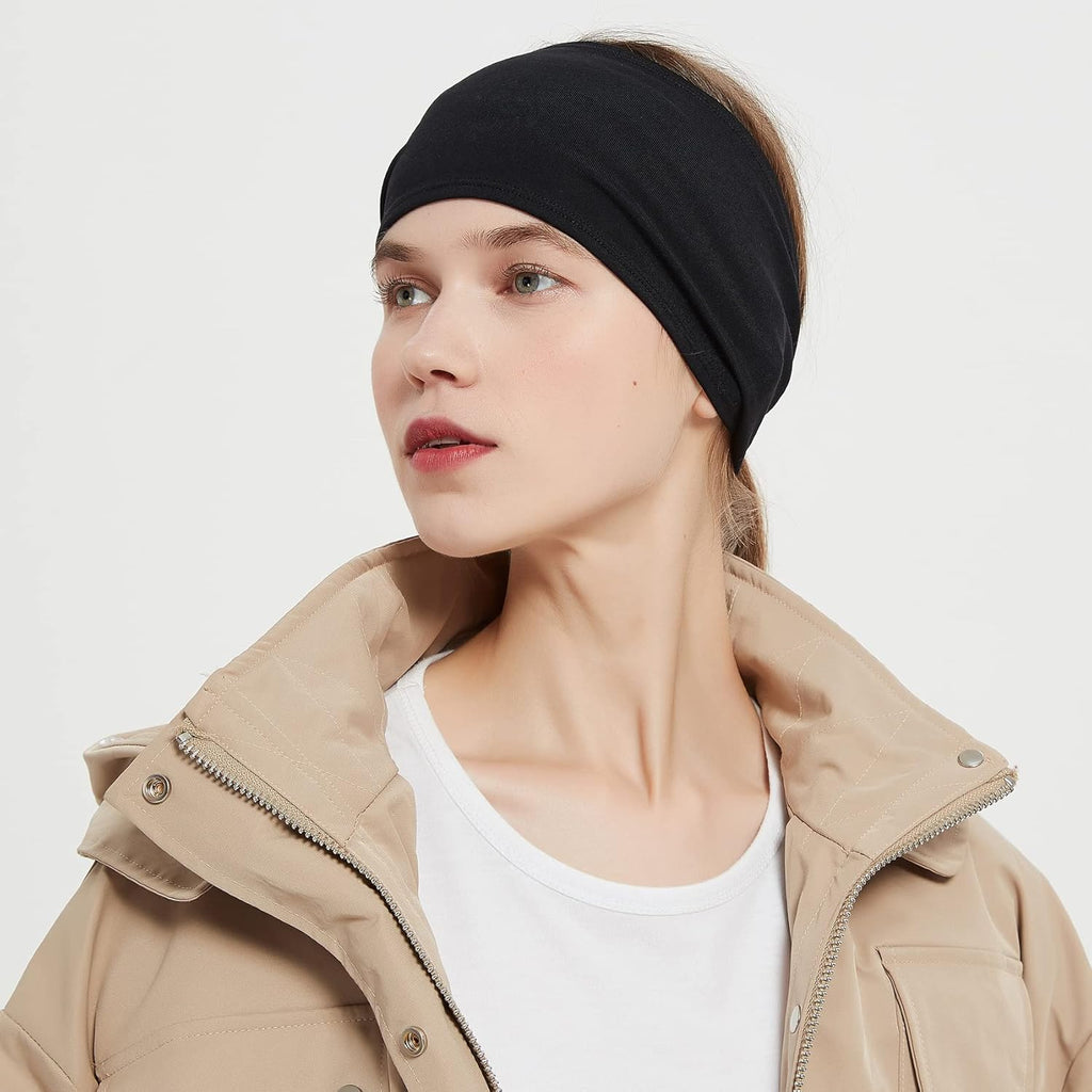 Mens Running Headband,5Pack,Mens Sweatband Sports Headband for Running,Cycling,Basketball,Yoga,Fitness Workout Stretchy Unisex Hairband