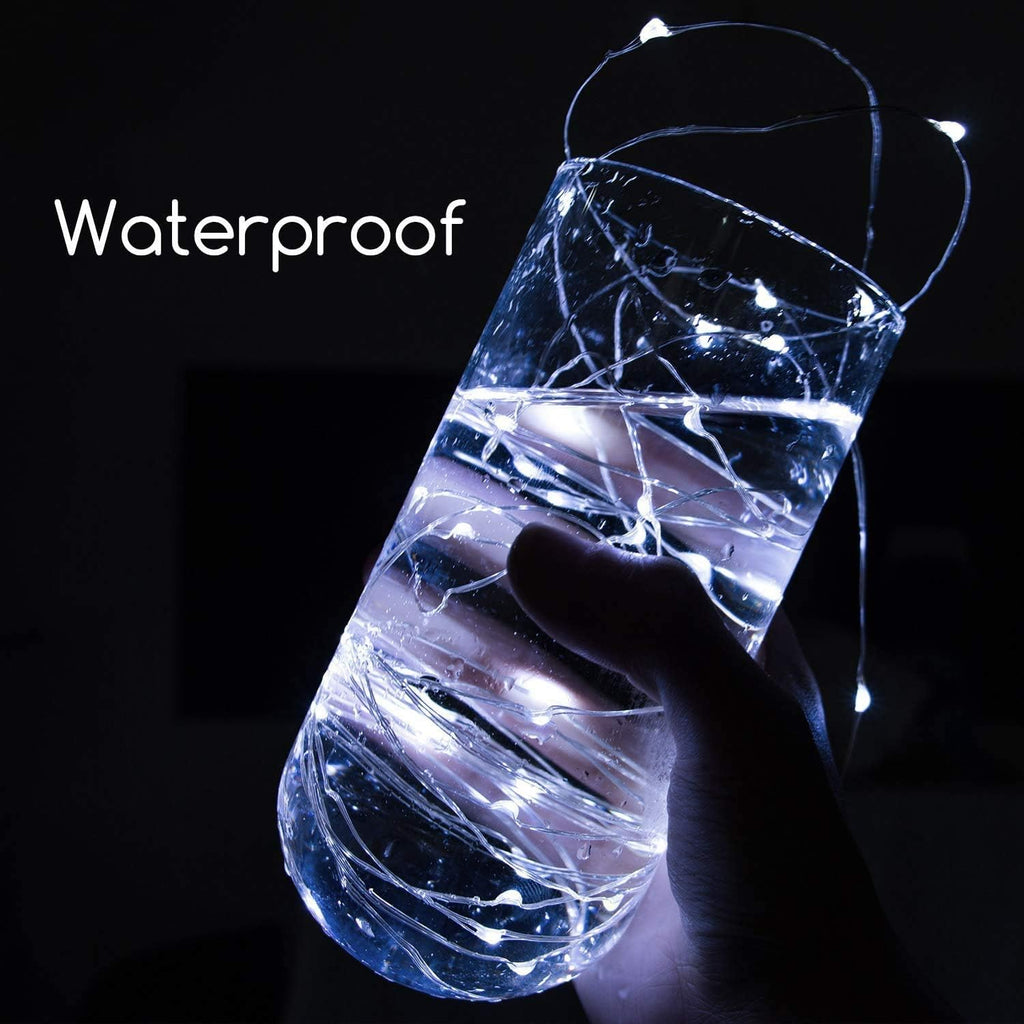 Brightown 12 Pack LED Fairy Lights Battery Operated String Lights - 7ft 20LED Waterproof Silver Wire Firefly Starry Moon Lights for DIY Crafts Wedding Table Centerpieces Party Bedroom Christmas