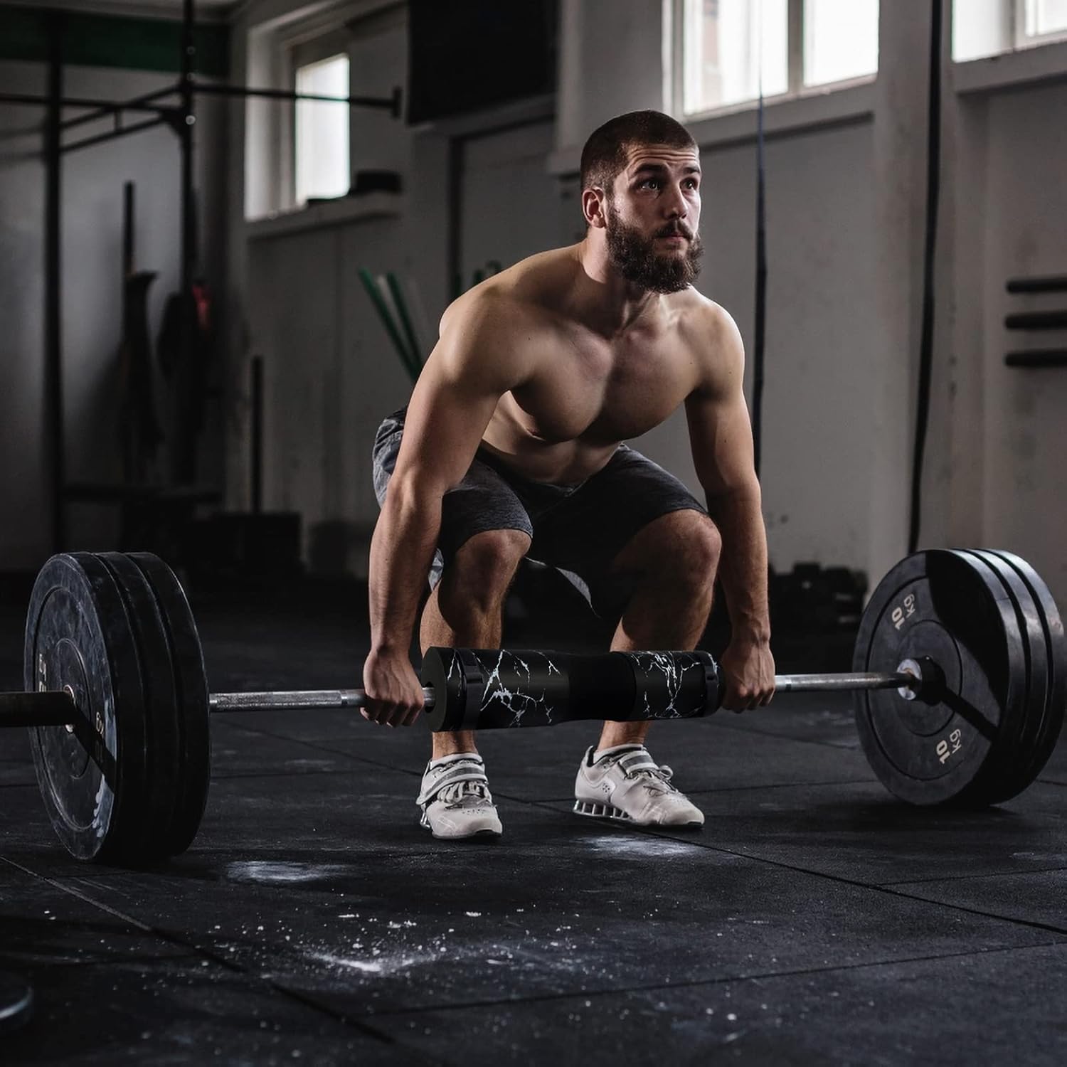 POWER GUIDANCE Barbell Squat Pad - Neck & Shoulder Protective Pad - Great for Squats, Lunges, Hip Thrusts, Weight Lifting & More - Fit Standard and Olympic Bars Perfectly