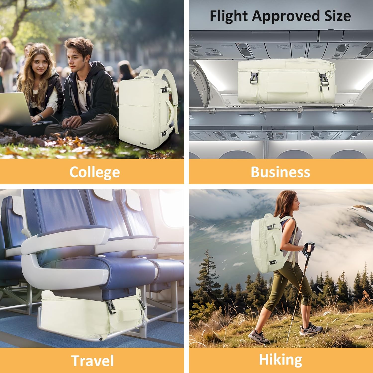 Taygeer Travel Backpack for Women, Carry On Backpack with USB Charging Port & Shoe Pouch, TSA 15.6inch Laptop Mochila Flight Approved, Nurse Bag Casual Daypack for Weekender Business Hiking, Pink