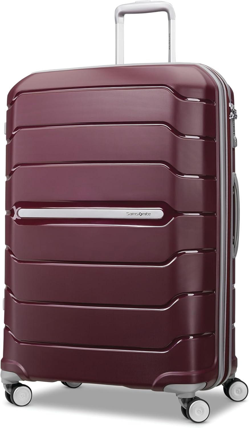 Samsonite Freeform Hardside Carry-On Luggage with Spinner Wheels - Hardshell Suitcase - TSA, Airline-Approved - Expandable Hard Shell, Smooth Rolling Wheels for Lightweight Travel - Navy