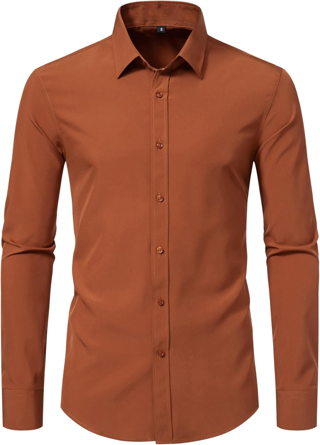 BEILU Stretch Mens Slim Fit Dress Shirts Formal Long Sleeve Button Down Shirts