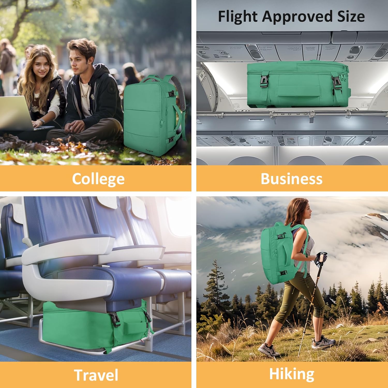 Taygeer Travel Backpack for Women, Carry On Backpack with USB Charging Port & Shoe Pouch, TSA 15.6inch Laptop Mochila Flight Approved, Nurse Bag Casual Daypack for Weekender Business Hiking, Pink