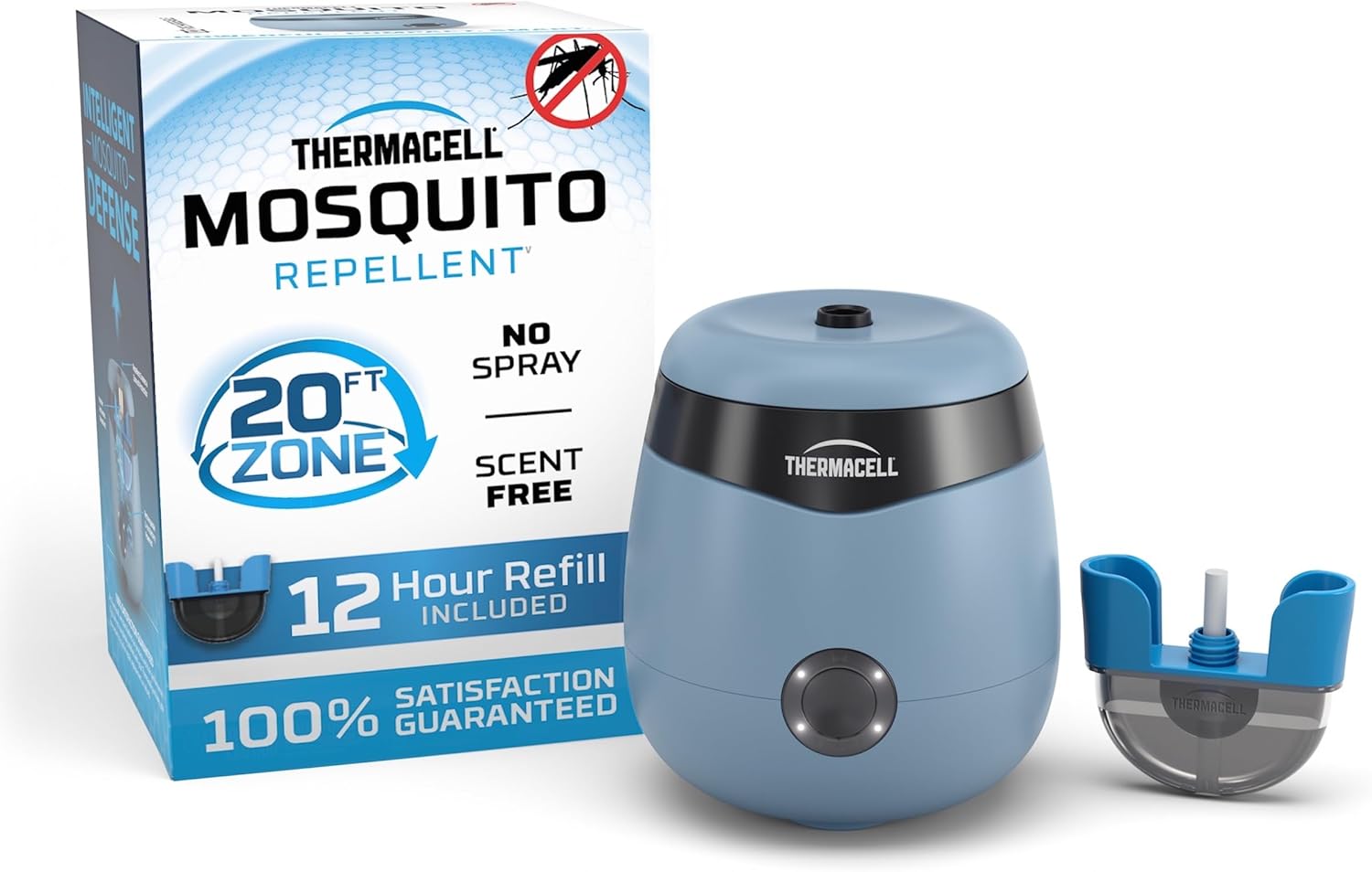 Thermacell E-Series Rechargeable Mosquito Repeller with 20’ Mosquito Protection Zone; Bug Spray Alternative; Scent Free
