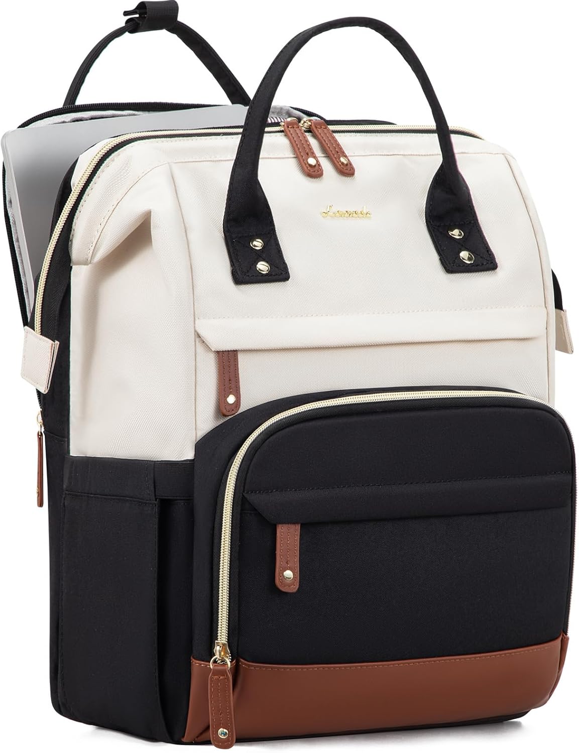 LOVEVOOK Laptop Backpack for Women, 15.6 Inch Work Business Backpacks Purse With Large Capacity, Waterproof Nurse Bag College Bookbag for School, Waterproof Casual Daypack for Travel