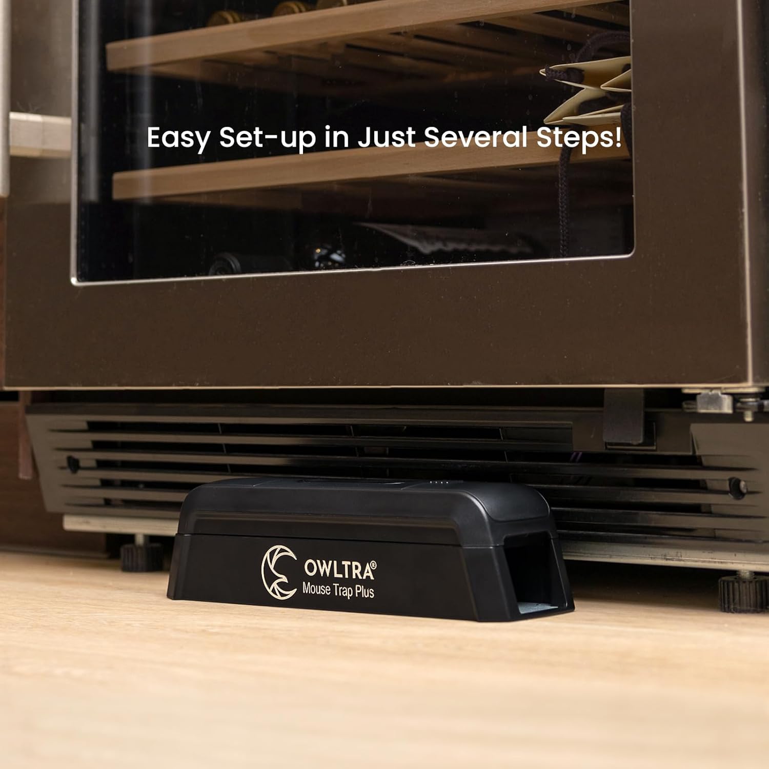 OWLTRA OW-2 Indoor Electric Mouse Trap 2 PCS, Instant Kill Rodent Zapper with Pet Safe Trigger, Black