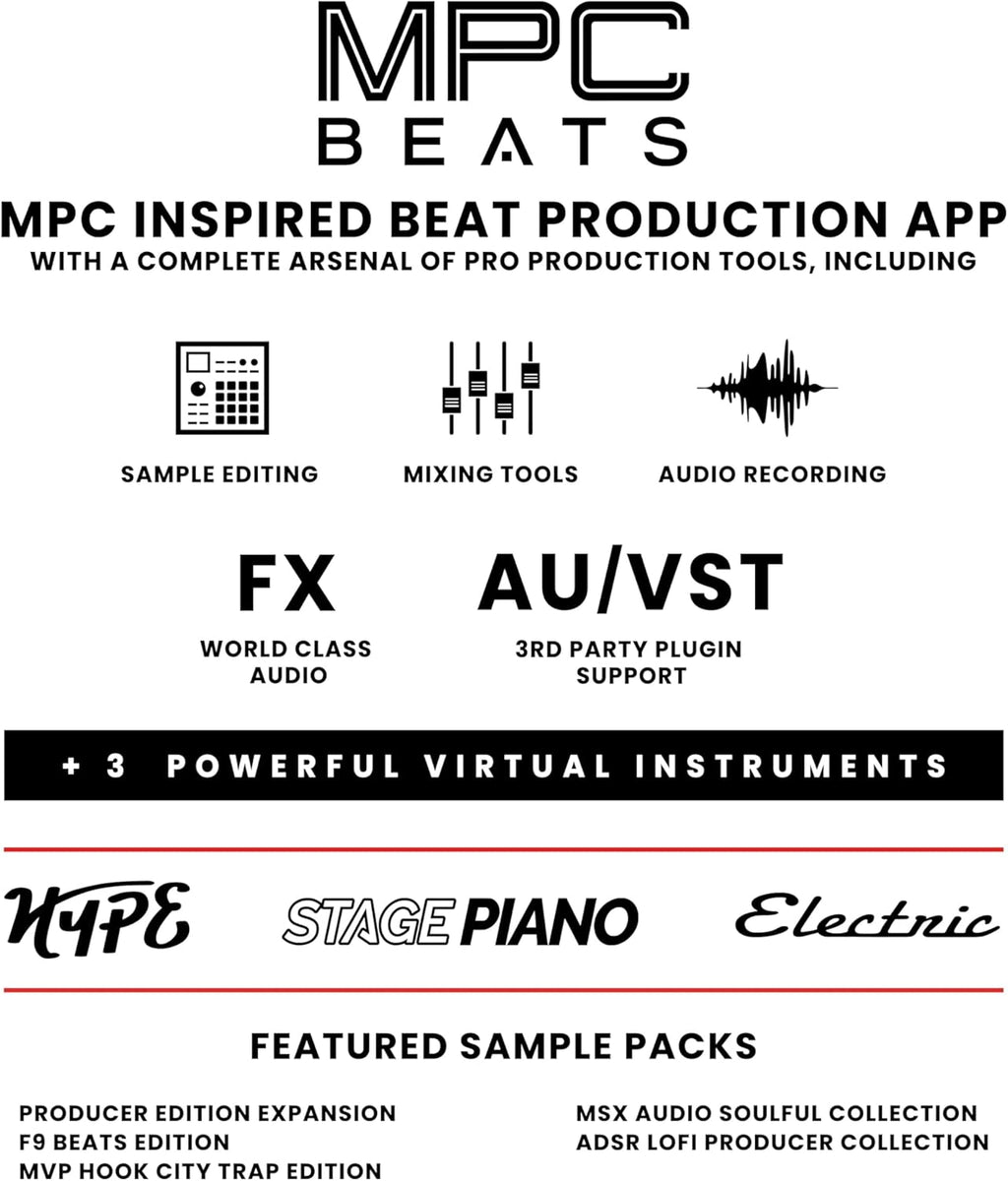 Akai Professional MPK Mini MK3 - 25 Key USB MIDI Keyboard Controller With 8 Backlit Drum Pads, 8 Knobs, Music Production Software and Native Instruments Sound Package (NKS Integration)