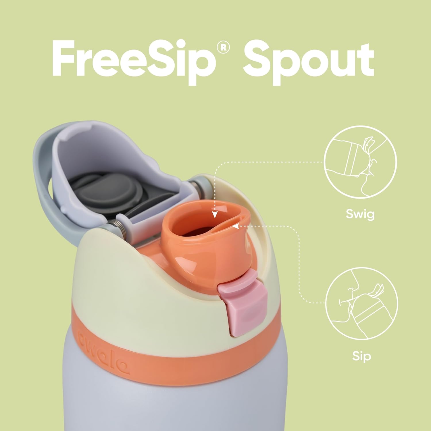 Owala FreeSip Insulated Stainless Steel Water Bottle with Straw, BPA-Free Sports Water Bottle, Great for Travel, 24 Oz, Denim